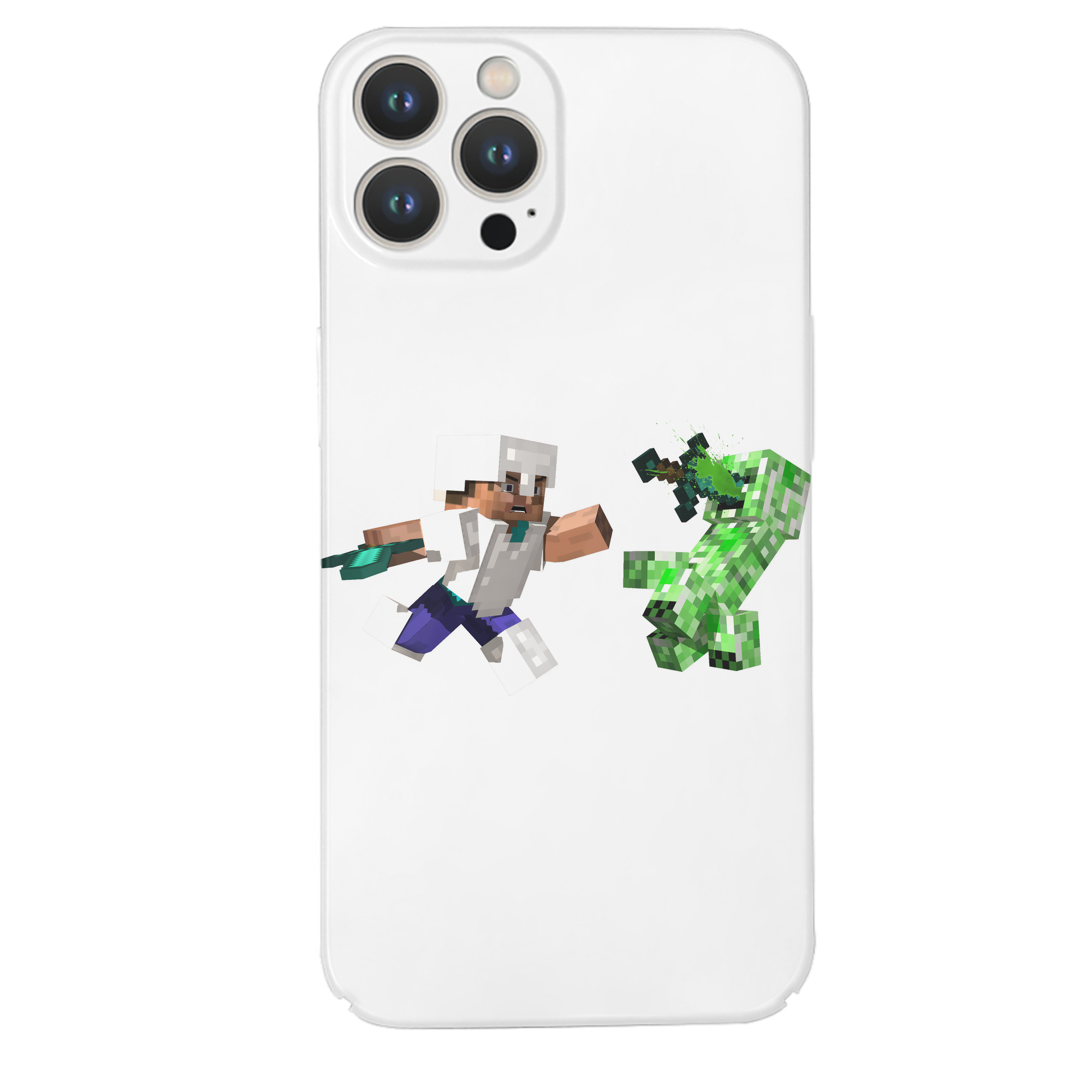 （画像用） マインクラフト ブロックの世界 Minecraft MC Block world 【iPhone 14シリーズ対応】ハードケース